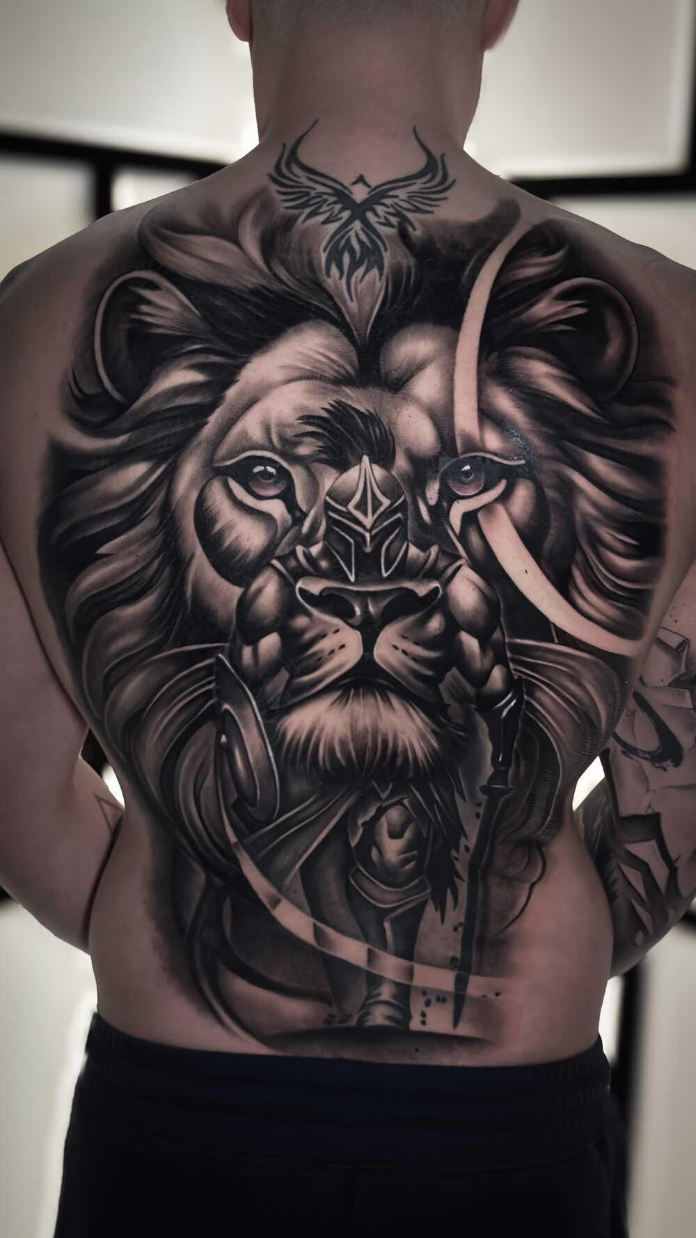 Leu Black & Grey tatuaj Bucuresti Ace Tattoo